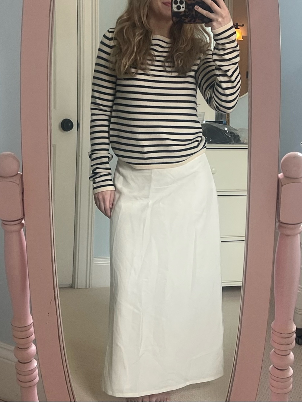 Nordstrom Linen Off-White Maxi Skirt